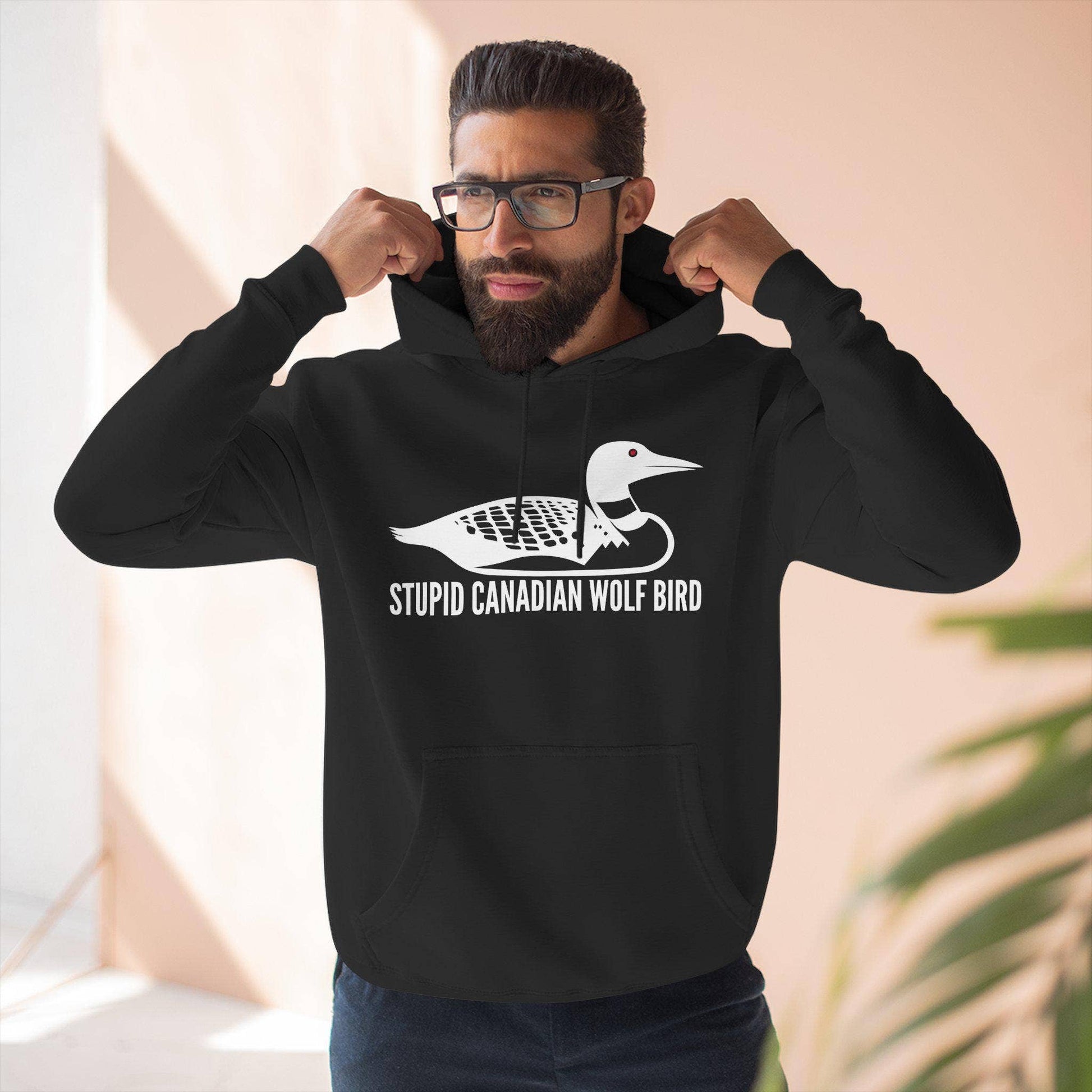 Canadian Wolf Bird Hoodie - Unisex Winter Pullover Unisex T-shirt, Sweatshirt, Hoodie, Long Sleeve Tee - T-Shirt, Sweatshirt, Hoodie