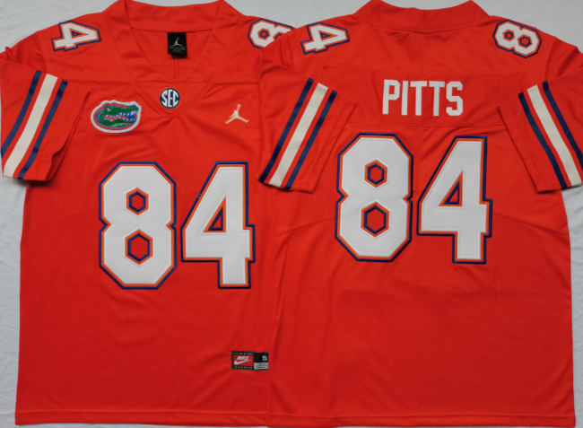 Men's Florida Gators Kyle Pitts #84 Orange Player Game Jersey sports jersey product view 1