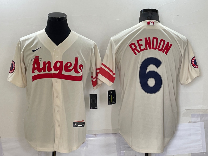 Men's Los Angeles Angels Anthony Rendons #6 Cream City Connect Replica Player Jersey baseball jersey product view 1