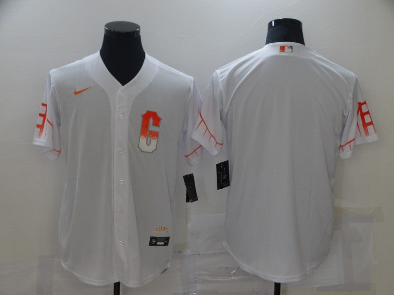 Men's San Francisco Giants White City Connect Replica Blank Jersey baseball jersey product view 1
