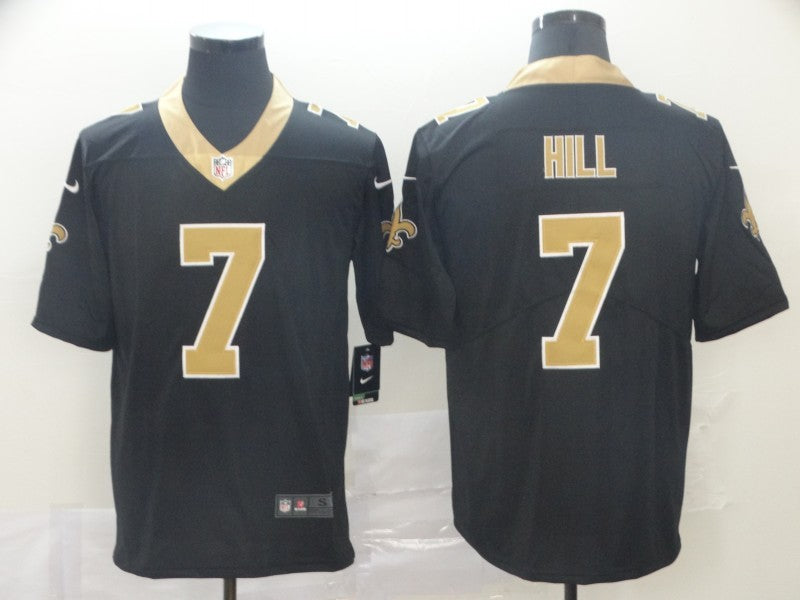 Men's New Orleans Saints Taysom Hill #7 Black Game Jersey1 football jersey product view 1