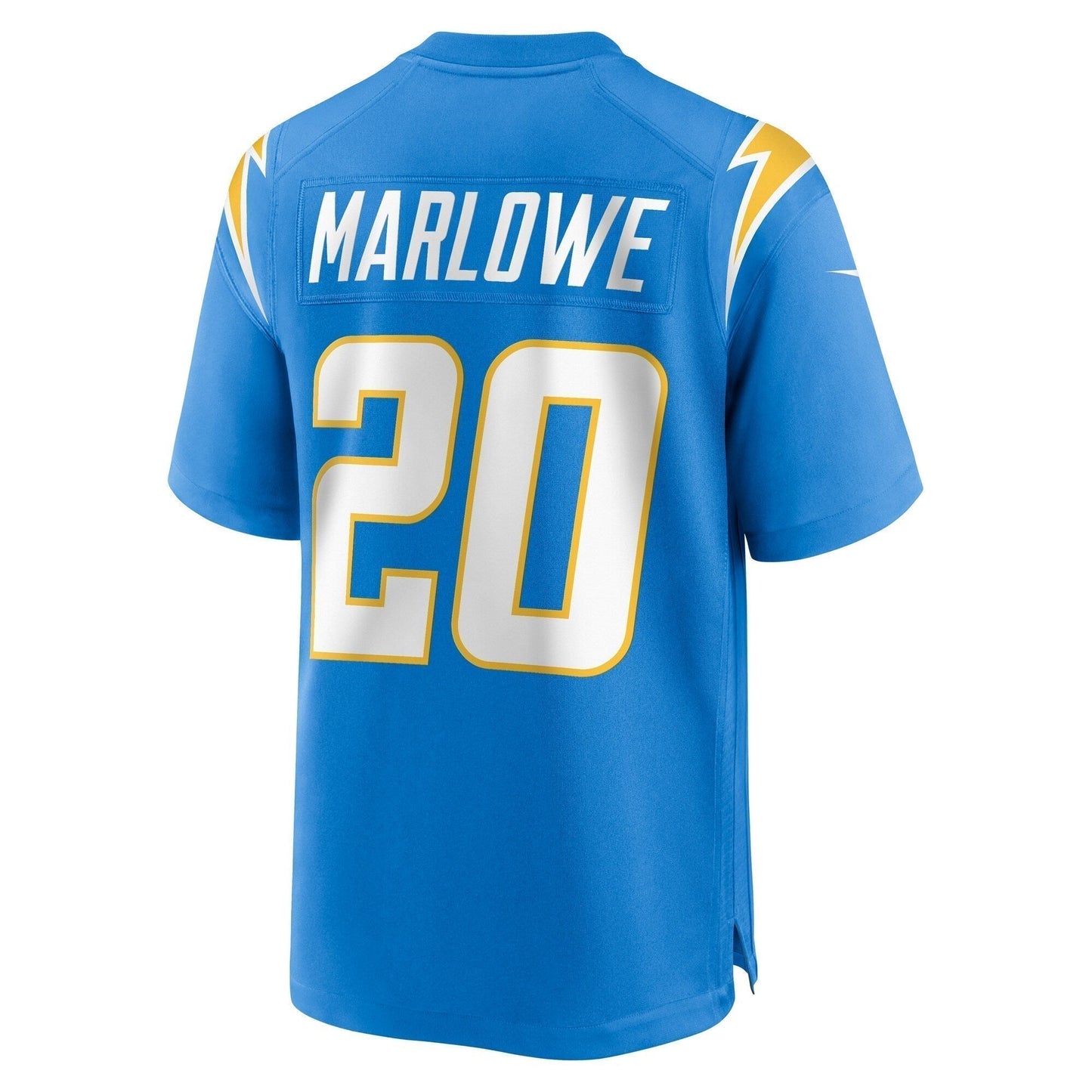 Dean Marlowe Los Angeles Chargers Team Game Jersey - Powder Blue football jersey product view 3