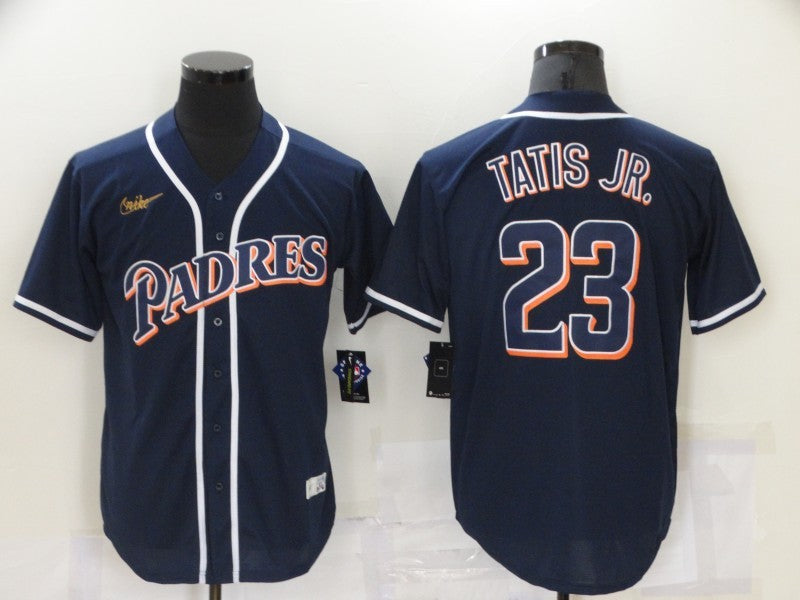 Men's San Diego Padres Fernando Tatis Jr. #23 Navy Stitched Jersey baseball jersey product view 1