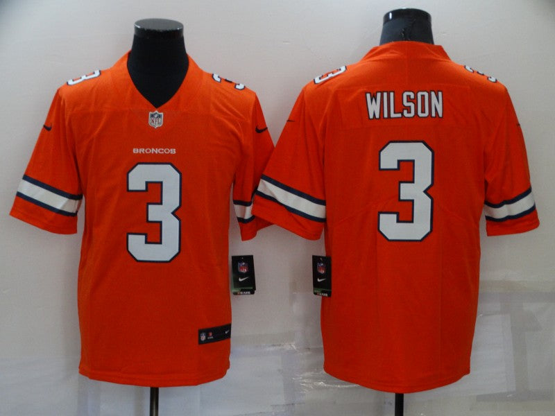 Men's Denver Broncos Russell Wilson Orange Game Player Jersey football jersey product view 1