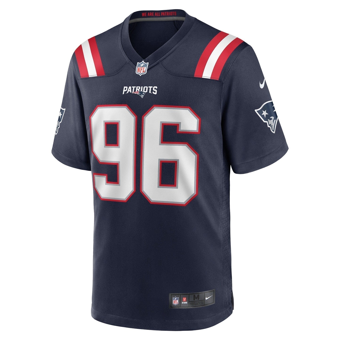 Sam Roberts New England Patriots Game Jersey - Navy football jersey product view 2