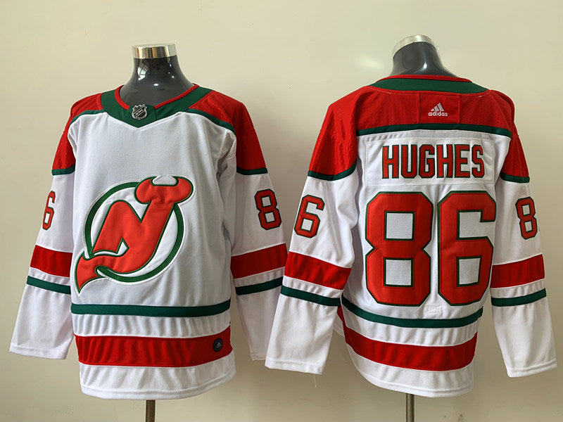 Men's New Jersey1 Devils Jack Hughes #86 White Player Jersey1 sports jersey product view 1