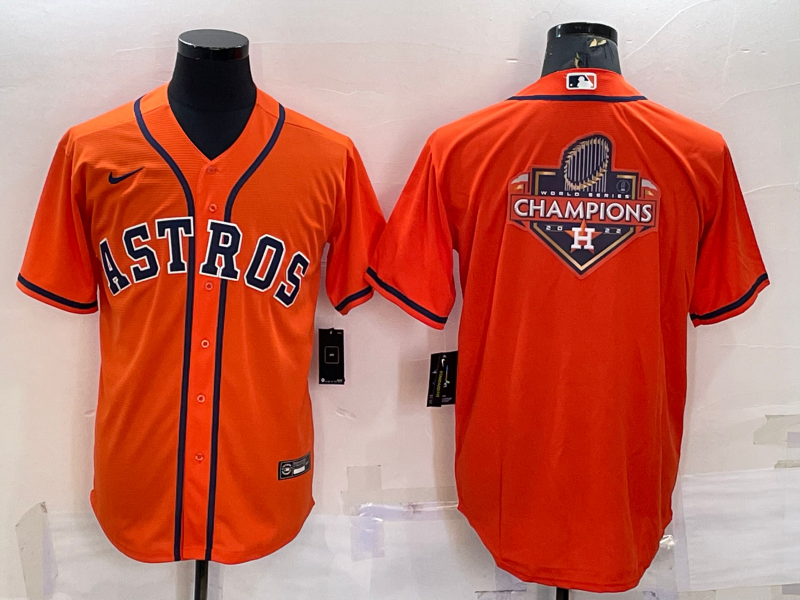 Men's Houston Astros Orange Replica Player Jersey1 baseball jersey product view 1