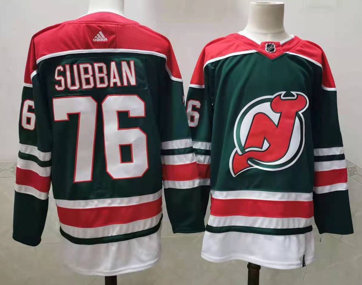 Men's New Jersey1 Devils P.K. Subban #76 Green Player Game Jersey1 sports jersey product view 1