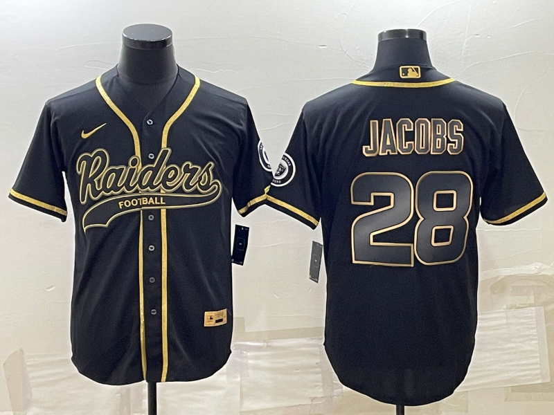 Men's Las Vegas Raiders Josh Jacobs Black Player Jersey Joint Edition football jersey product view 1