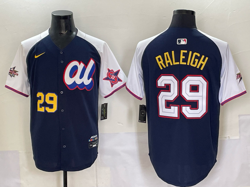 Men's American League Cal Raleigh #29 Navy 2025 All-Star Edition Player Jersey baseball jersey product view 1