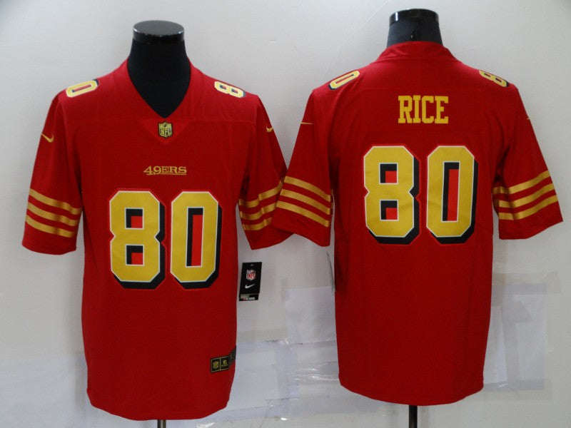 Men's San Francisco 49ers Jerry Rice Red Player Game Jersey football jersey product view 1