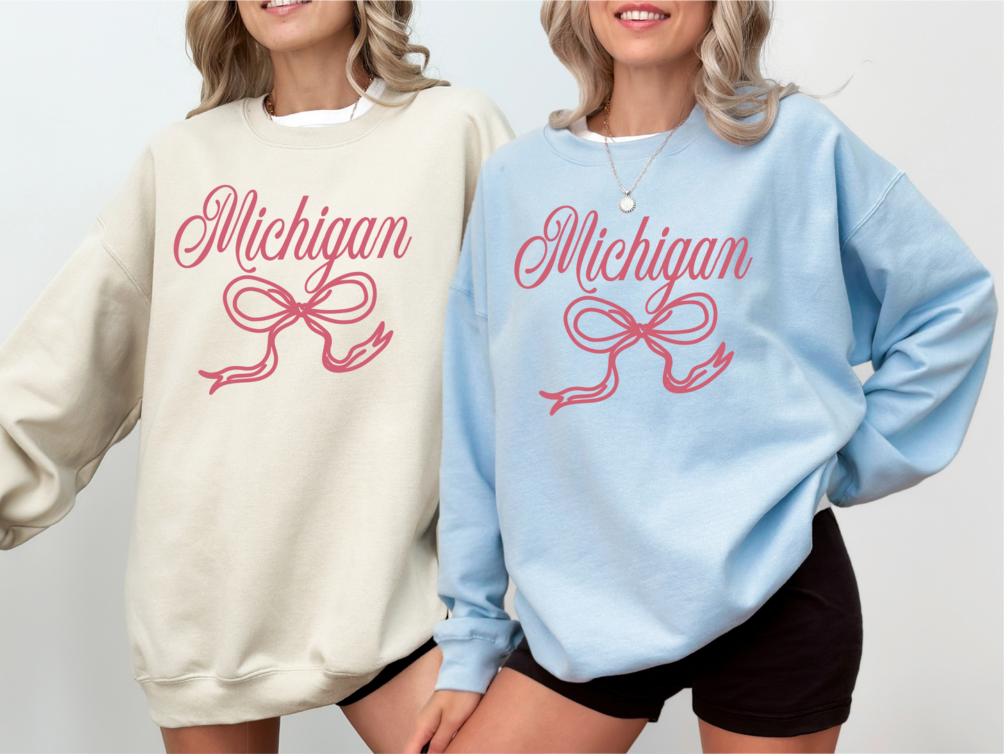Bows, Michigan Sweatshirt, Game Day, Michigan Graphic Tshirt Unisex T-shirt, Sweatshirt, Hoodie, Long Sleeve Tee - T-Shirt, Sweatshirt, Hoodie