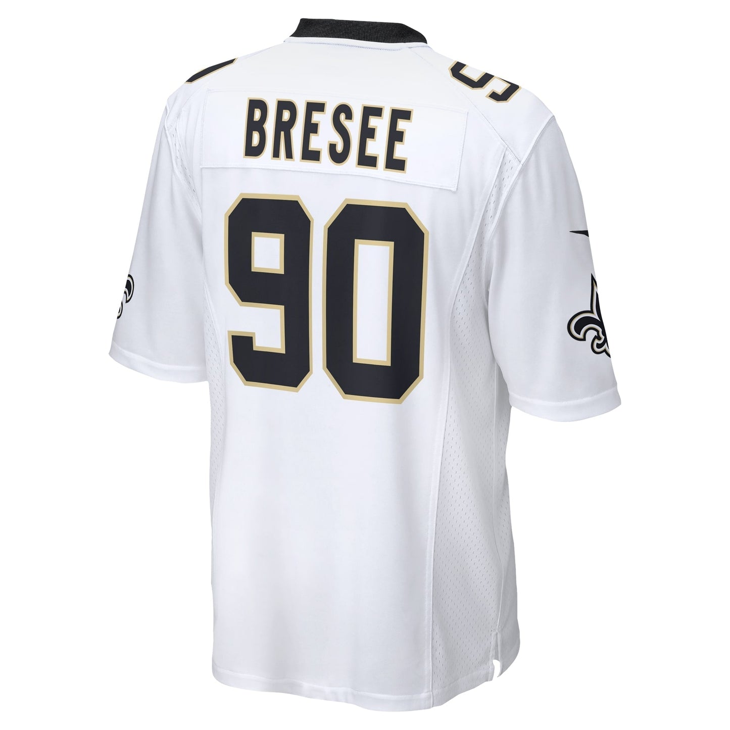 Bryan Bresee New Orleans Saints Game Jersey - White football jersey product view 3