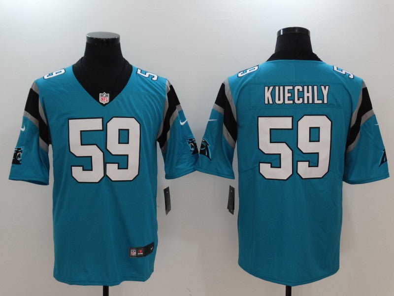 Men's Carolina Panthers Luke Kuechly #59 Blue Game Jersey1 football jersey product view 1