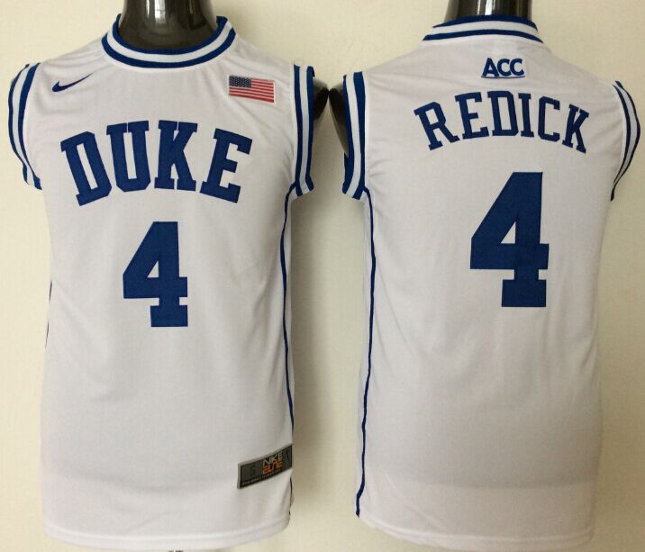 Men's Duke Blue Devils J.J Redick White Game Jersey sports jersey product view 1