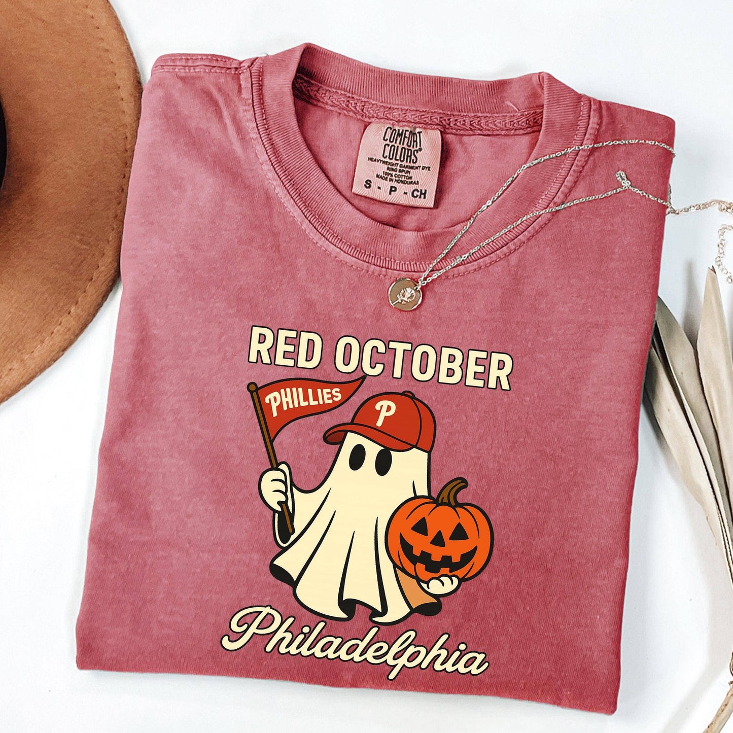 Philadelphia Phillies Spooky Baseball Halloween Ghost Tshirt Unisex T-shirt, Sweatshirt, Hoodie, Long Sleeve Tee - T-Shirt, Sweatshirt, Hoodie