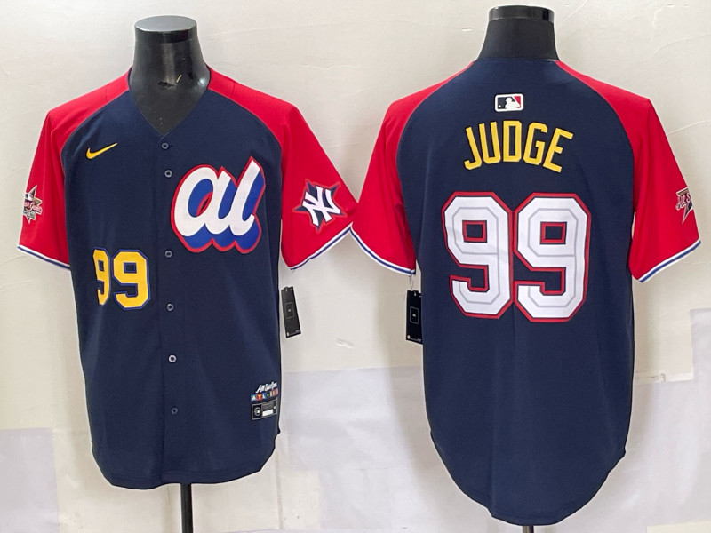 Men's American League Aaron Judge Navy 2025 All-Star Edition Game Jersey baseball jersey product view 1