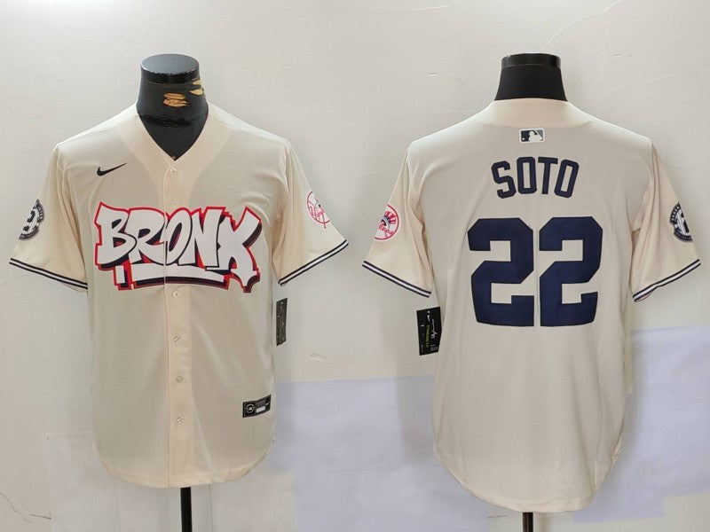 Men's New York Yankees Juan Soto Cream Limited Player Jersey baseball jersey product view 1