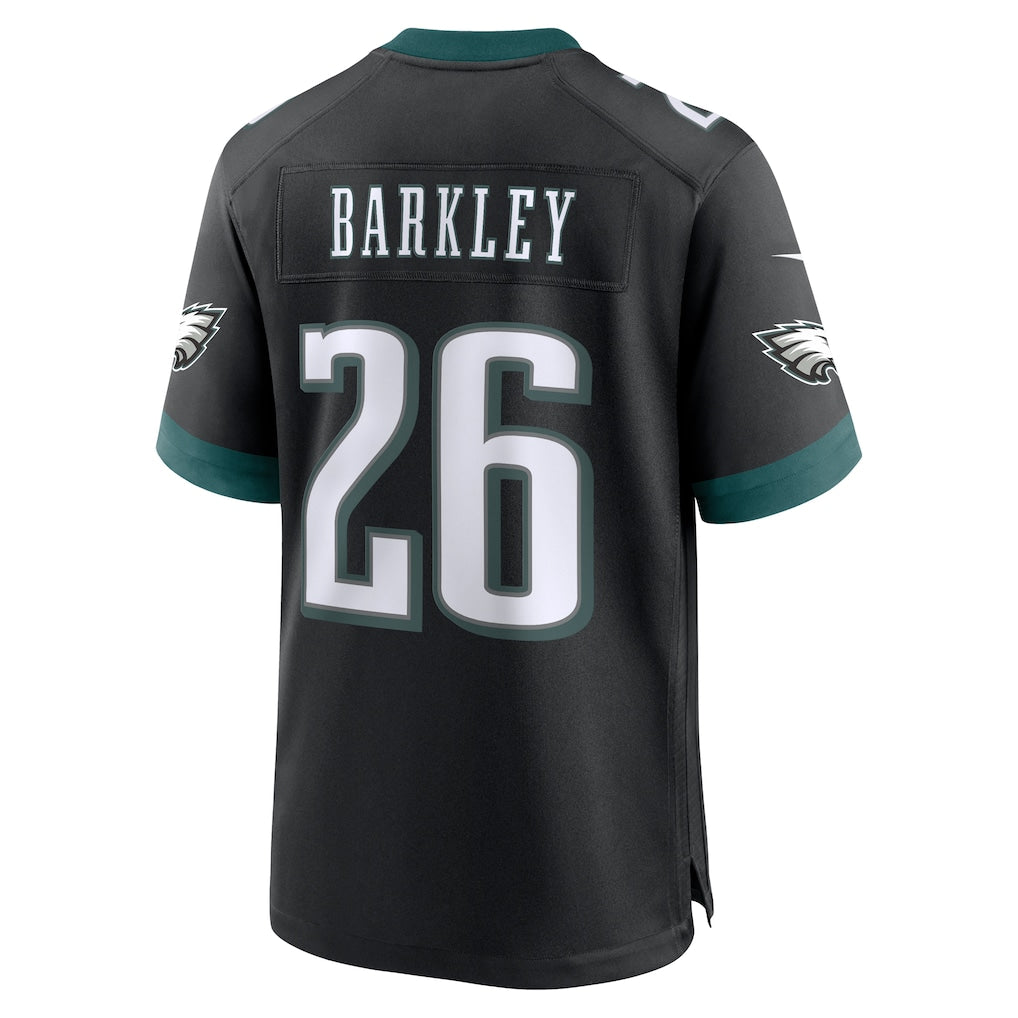 P.Eagles #26 Saquon Barkley Black Alternate Game Jersey football jersey product view 1