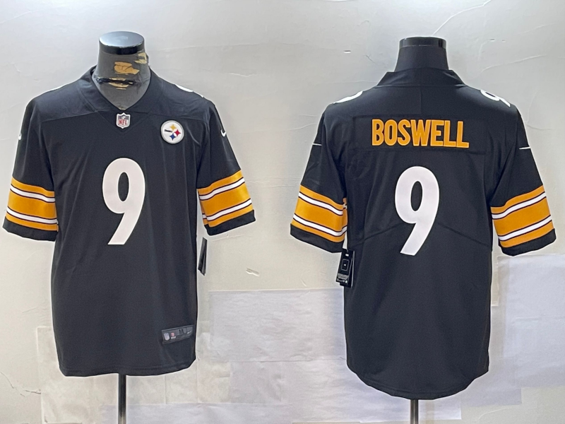 Men's Pittsburgh Steelers Chris Boswell Black Game Jersey football jersey product view 1