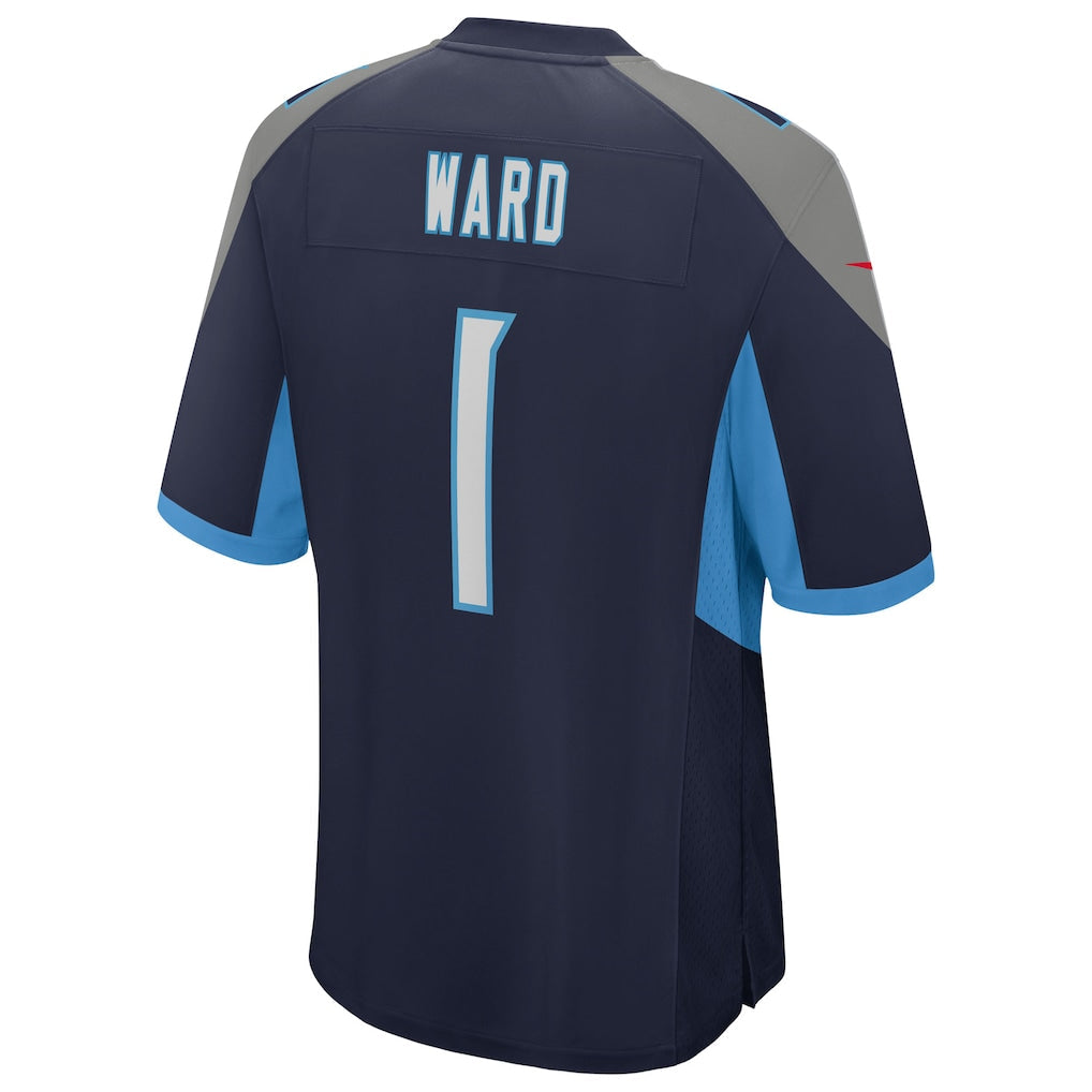 T.Titans #1 Cameron Ward Light Blue 2025 NFL Draft First Round Pick 2nd Alternate Game Jersey football jersey product view 1