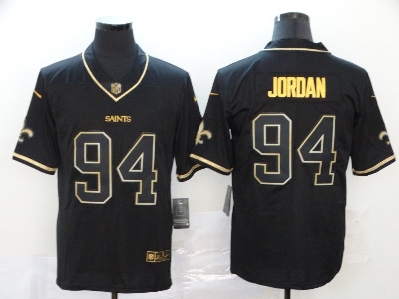 Men's New Orleans Saints Cameron Jordan #94 Black Game Player Jersey1 basketball jersey product view 1