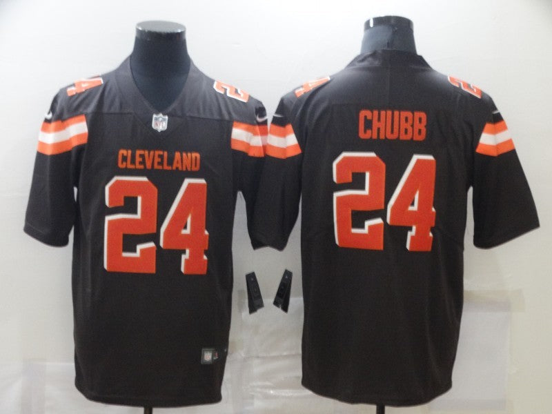 Men's Cleveland Browns Nick Chubb Brown Game Jersey football jersey product view 1
