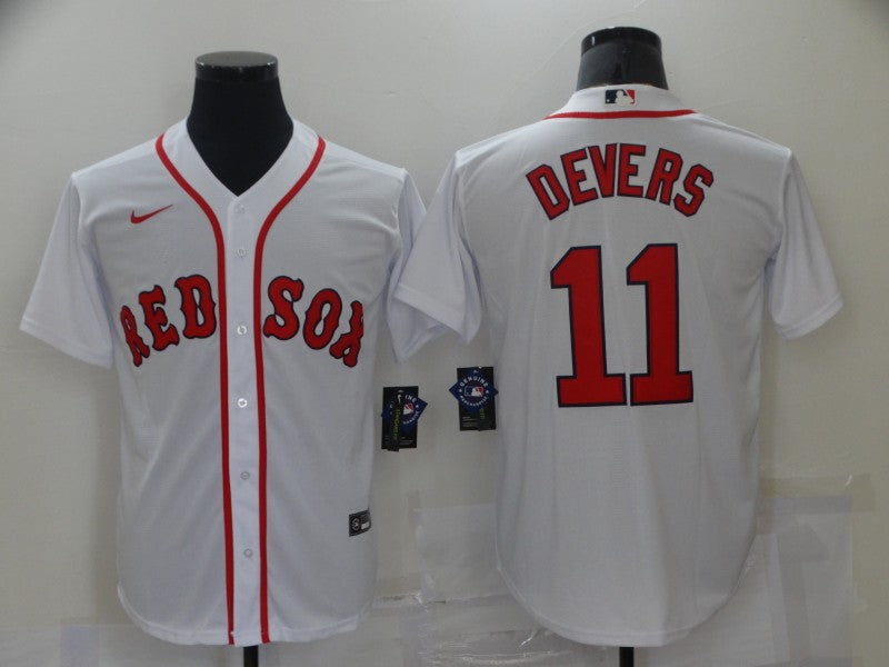 Men's Boston Red Sox Rafael Devers White Replica Baseball Jersey baseball jersey product view 1