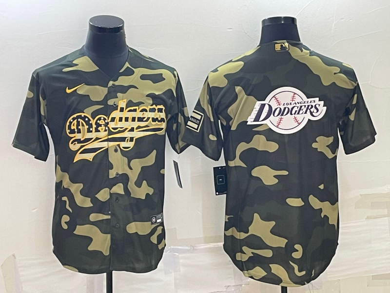 Men's Los Angeles Dodgers Camouflage Replica Player Jersey baseball jersey product view 1