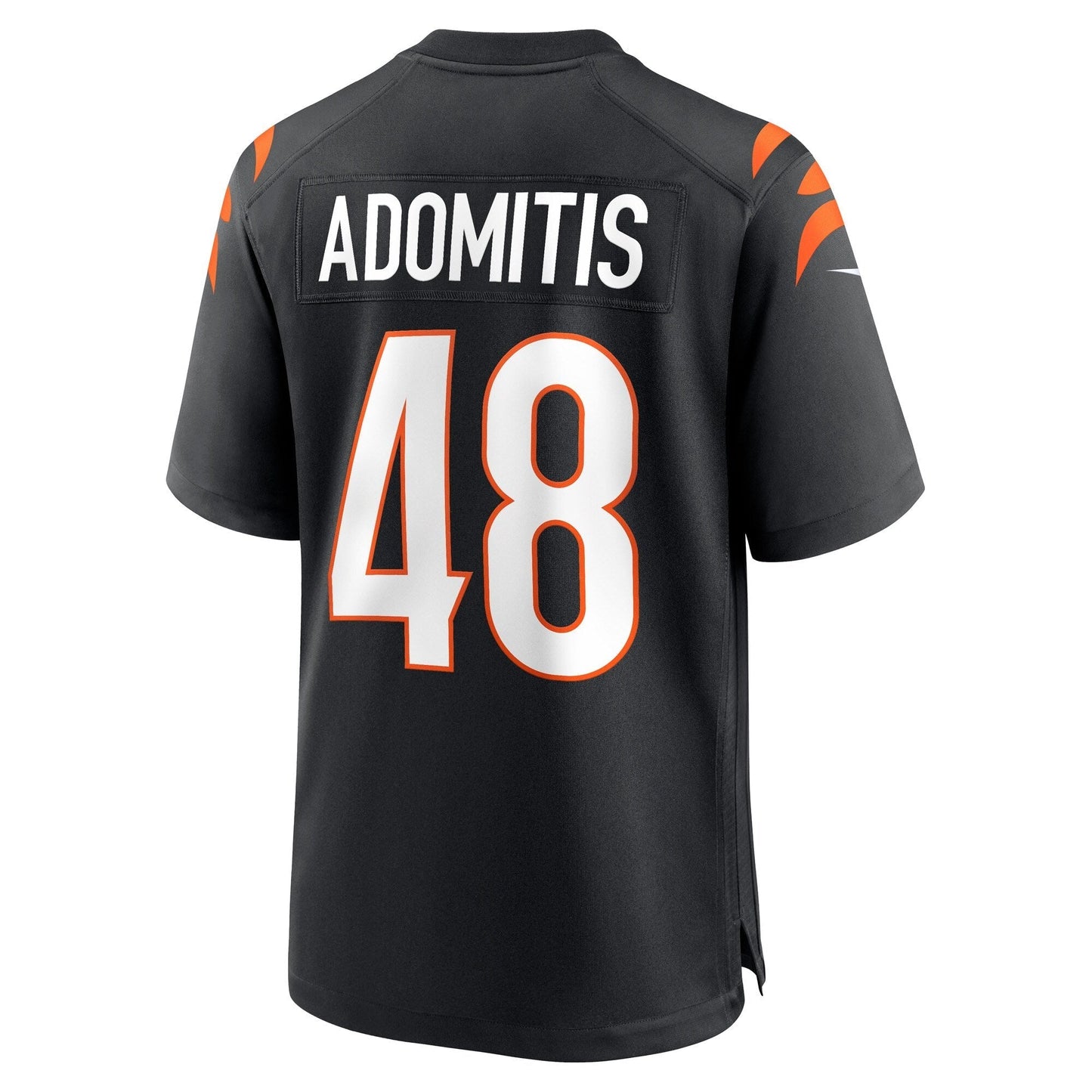 Cal Adomitis Cincinnati Bengals Game Jersey - Black football jersey product view 3