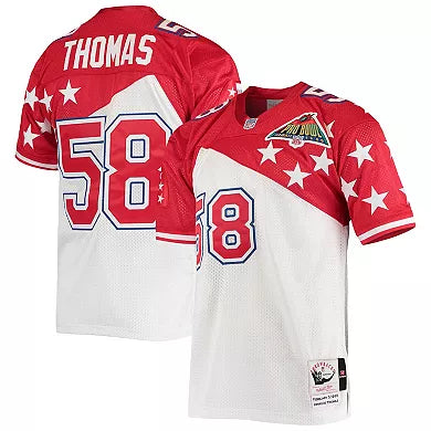 Men's Derrick Thomas White/Red AFC 1995 Pro Bowl Authentic Jersey football jersey product view 1