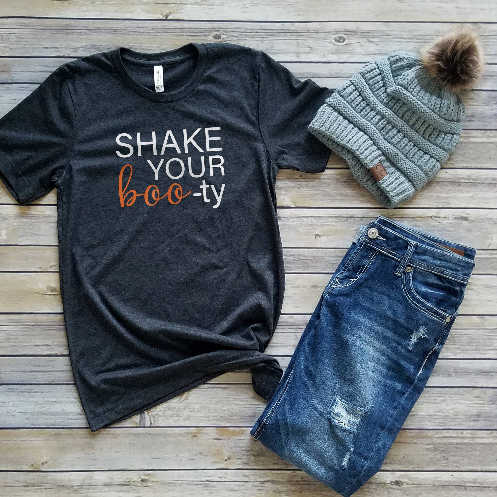 Shake Your Boo-Ty Tee | Halloween | Sizes XS-2XL Unisex T-shirt, Sweatshirt, Hoodie, Long Sleeve Tee - T-Shirt, Sweatshirt, Hoodie