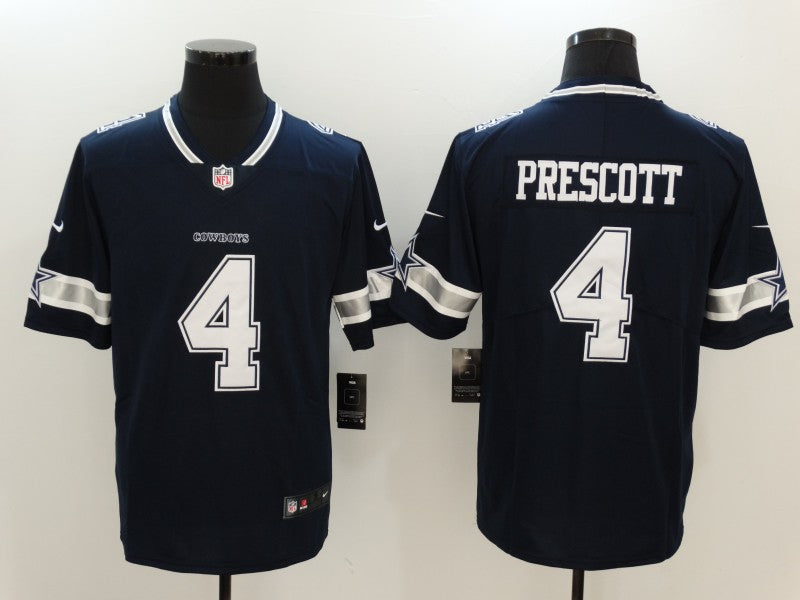 Men's Dallas Cowboys Dak Prescott Navy Game Player Jersey football jersey product view 1