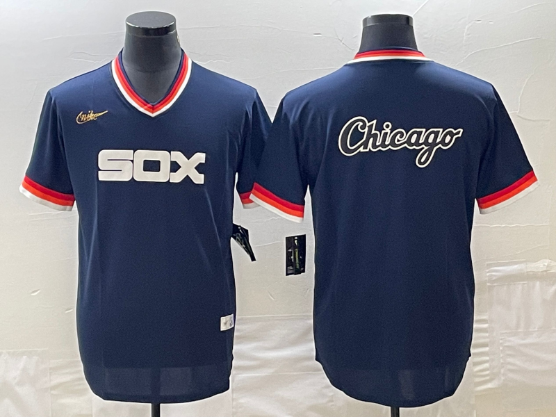 Men's Chicago White Sox Navy Cooperstown Collection Replica Game Jersey baseball jersey product view 1