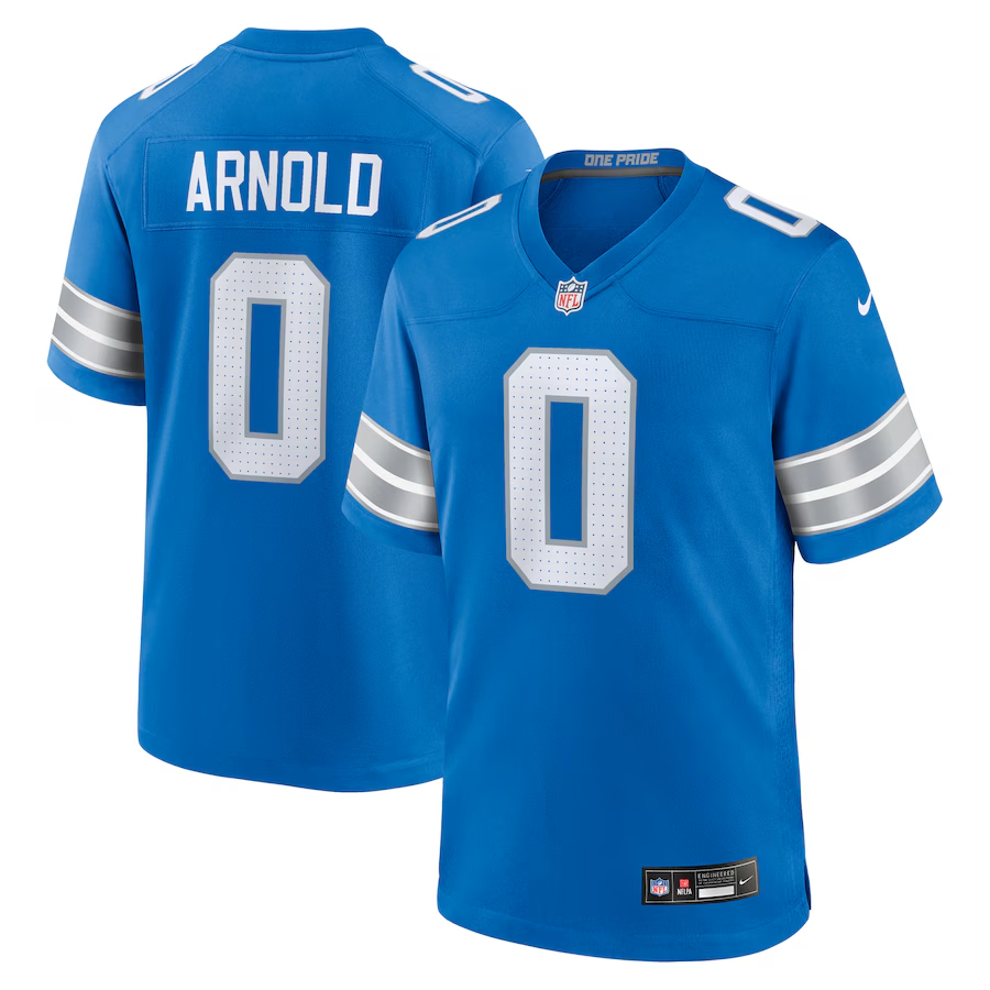 Terrion Arnold Detroit Lions 2024 Jersey football jersey product view 1