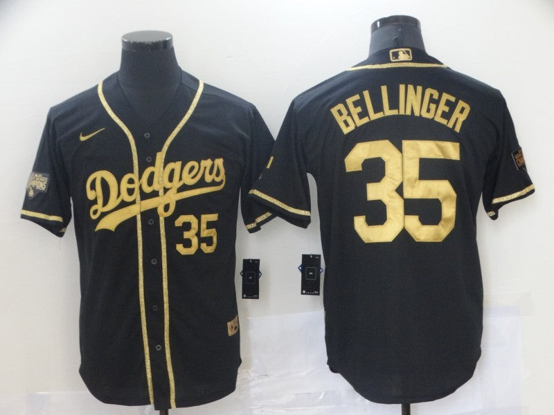 Men's Los Angeles Dodgers Cody Bellinger Black Authentic Game Jersey baseball jersey product view 1