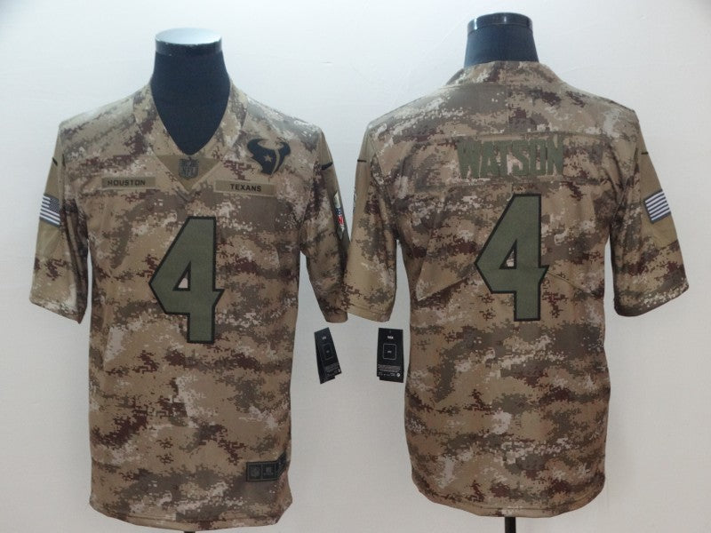 Men's Houston Texans Deshaun Watson #4 Camouflage Game Jersey1 football jersey product view 1
