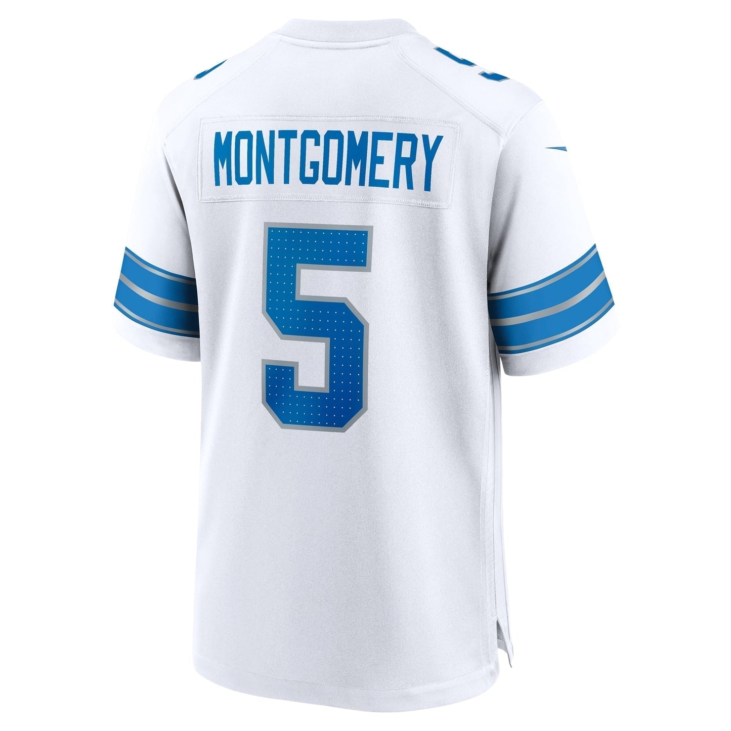David Montgomery Detroit Lions Game Jersey - White football jersey product view 3