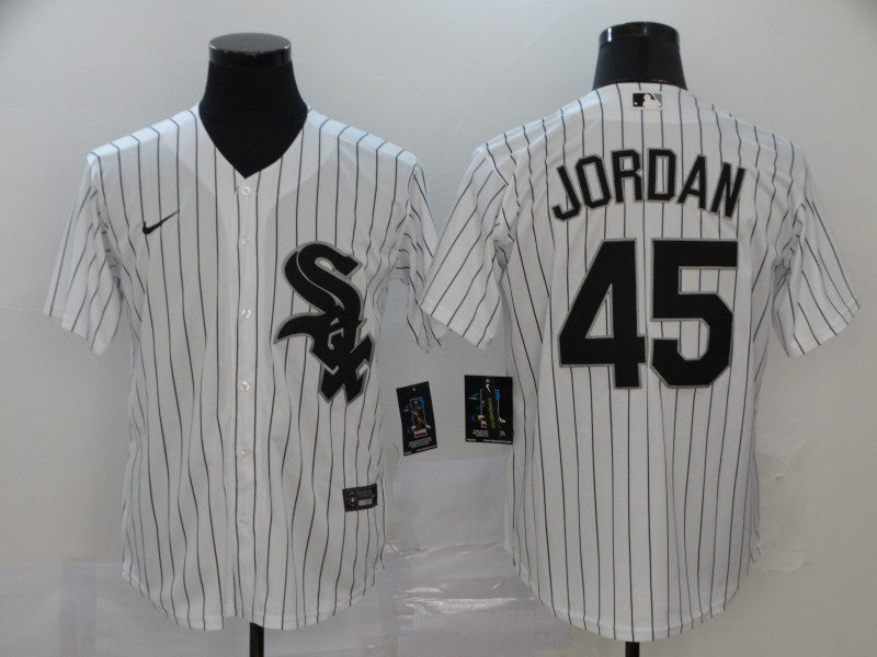 Men's Chicago White Sox Michael Jordan White Replica Baseball Jersey baseball jersey product view 1