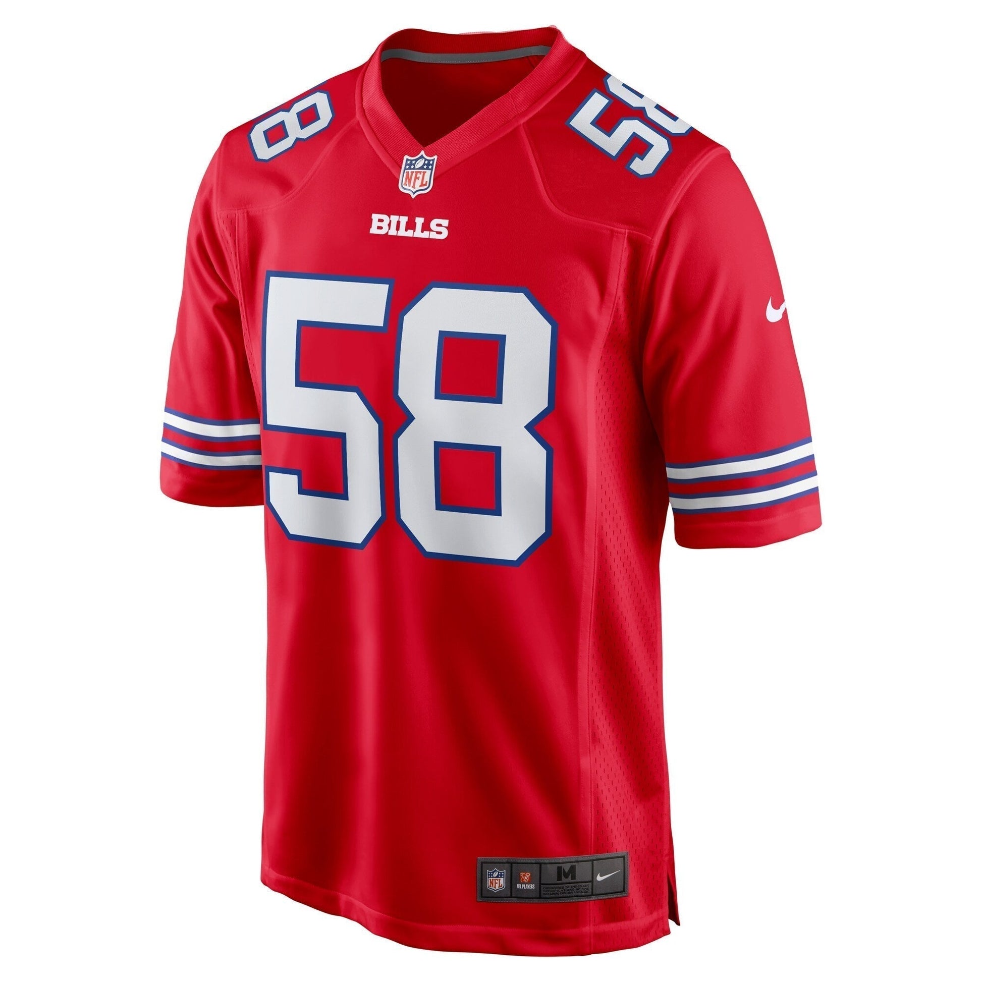 Matt Milano Buffalo Bills Alternate Game Jersey - Red football jersey product view 2