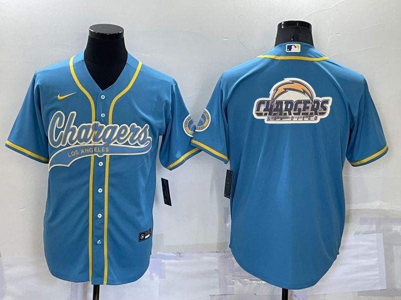 Men's Los Angeles Chargers Powder Blue Game Jersey football jersey product view 1