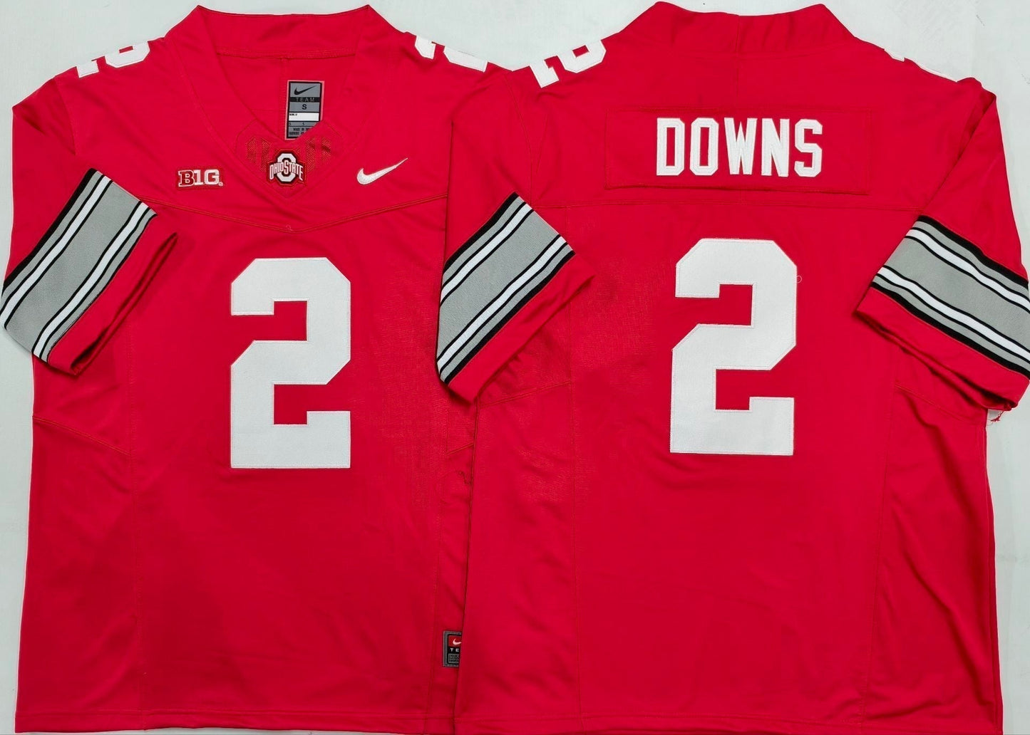 Men's Ohio State Buckeyes Caleb Downs Red Player Jersey sports jersey product view 1