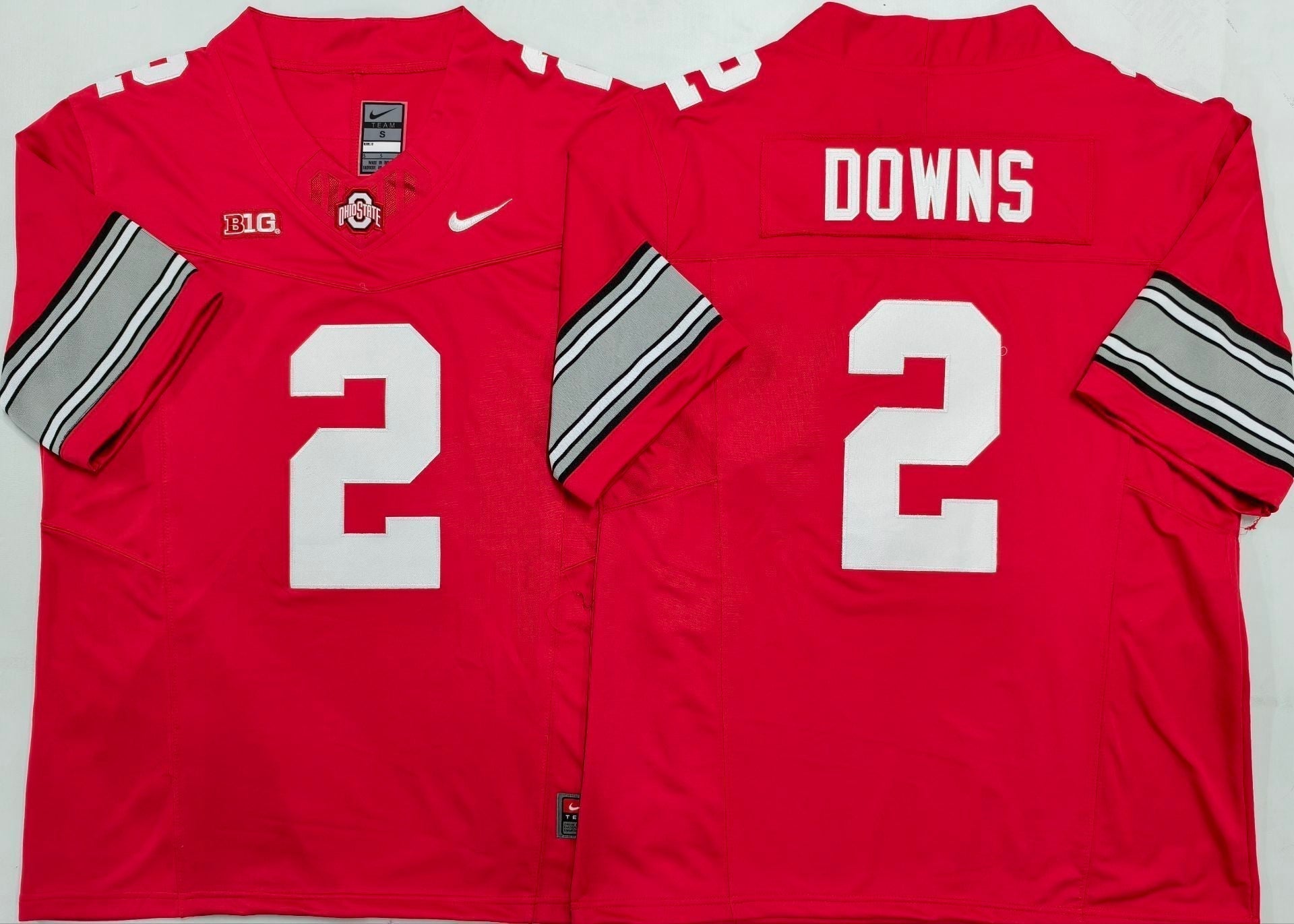 Men's Ohio State Buckeyes Caleb Downs #2 Red Player Jersey sports jersey product view 1