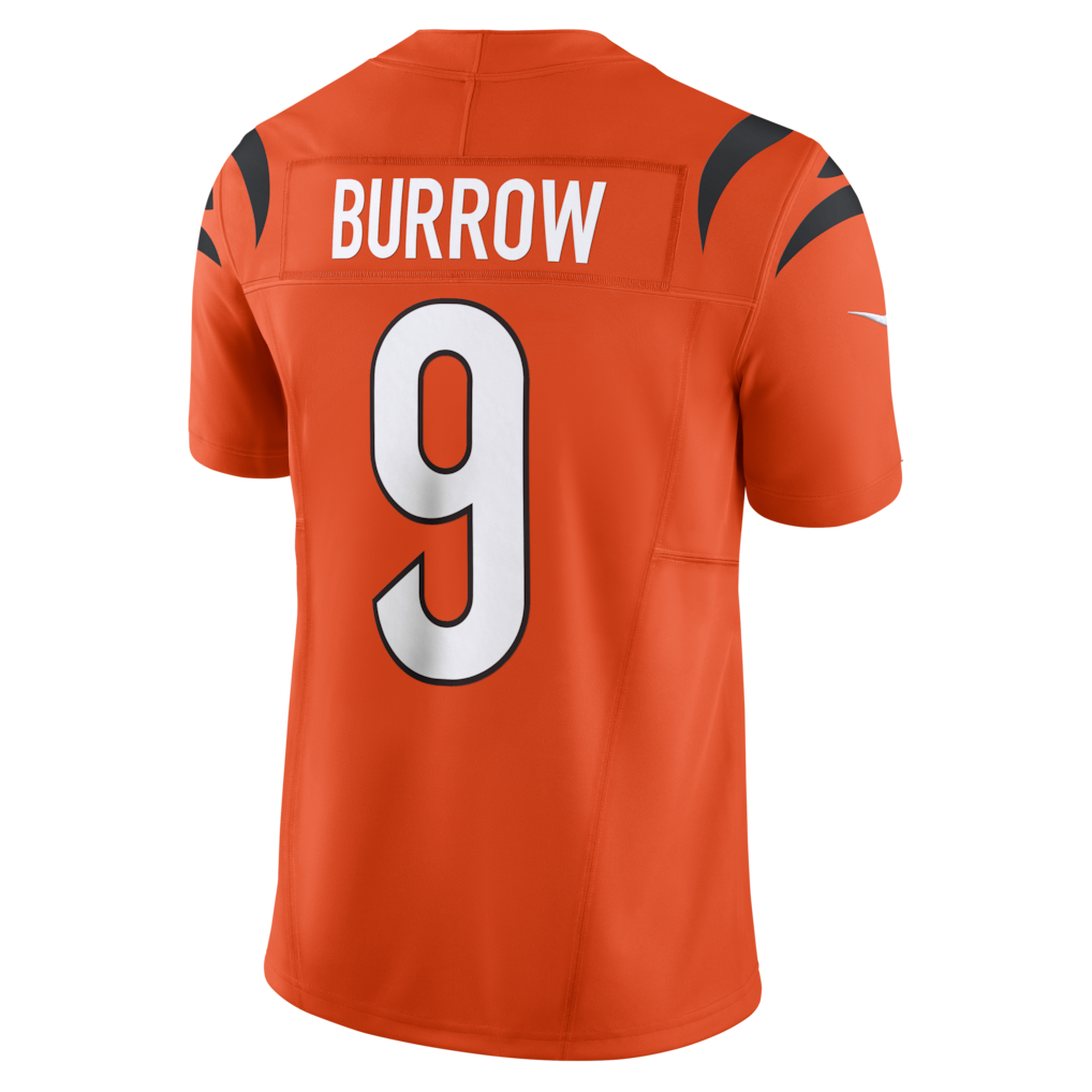C.Bengals #9 Joe Burrow Orange Legend Player Performance Top Jersey football jersey product view 1