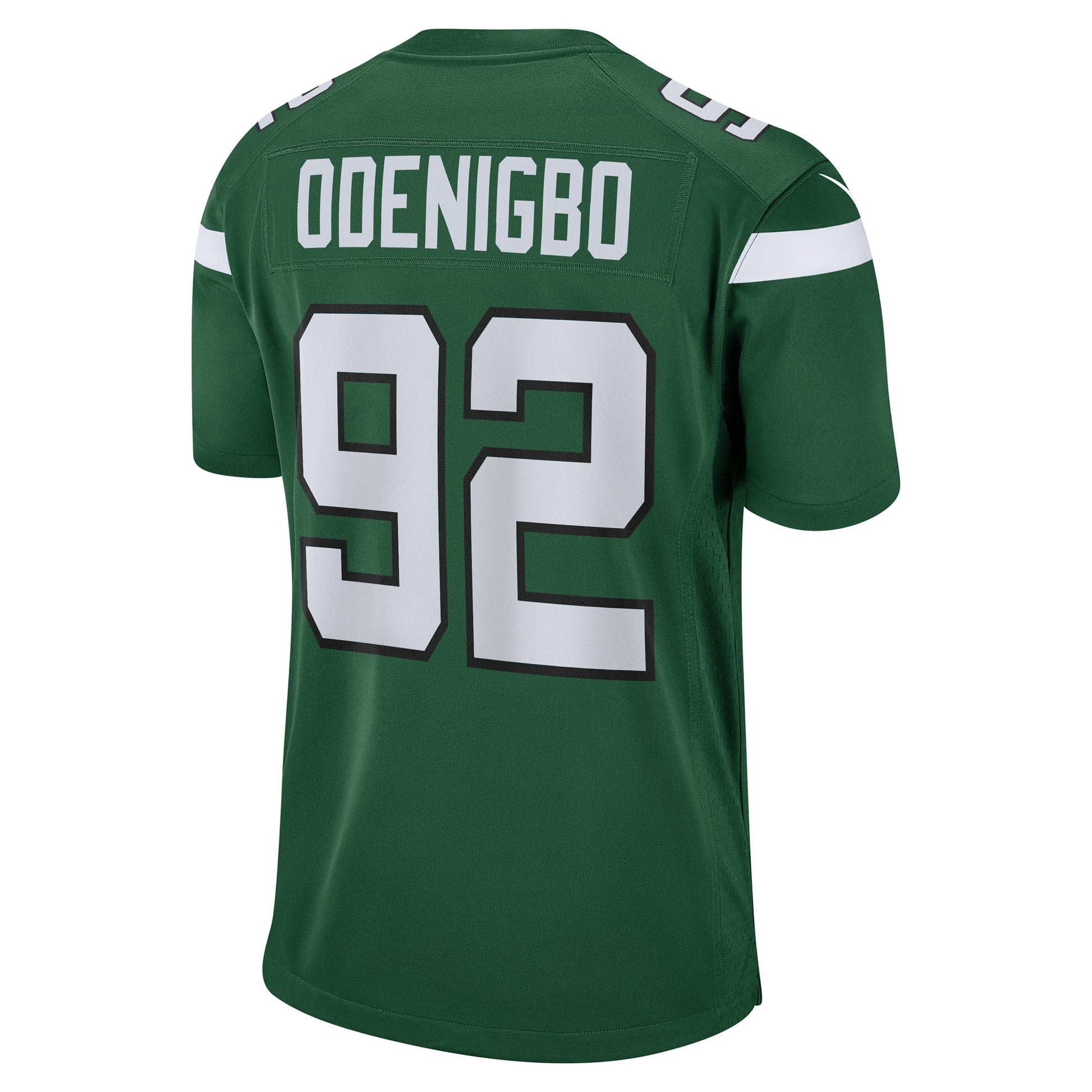 Ifeadi Odenigbo New York Jets Game Jersey - Gotham Green football jersey product view 3