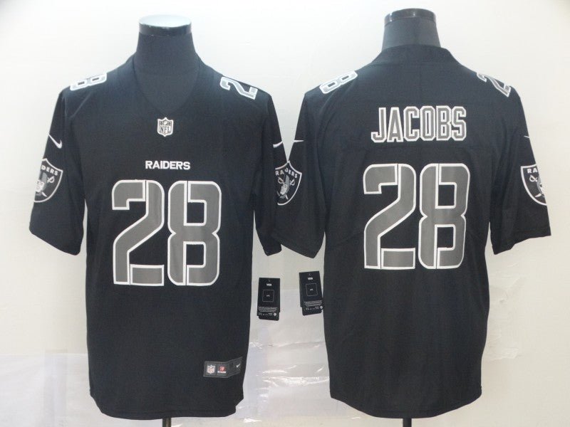 Men's Las Vegas Raiders Josh Jacobs #28 Black Player Jersey1 football jersey product view 1
