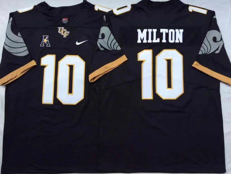 Men's UCF Knights McKenzie Milton #10 Black Player Game Jersey sports jersey product view 1