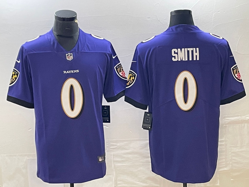 Men's Baltimore Ravens Roquan Smith Purple Team Game Jersey football jersey product view 1