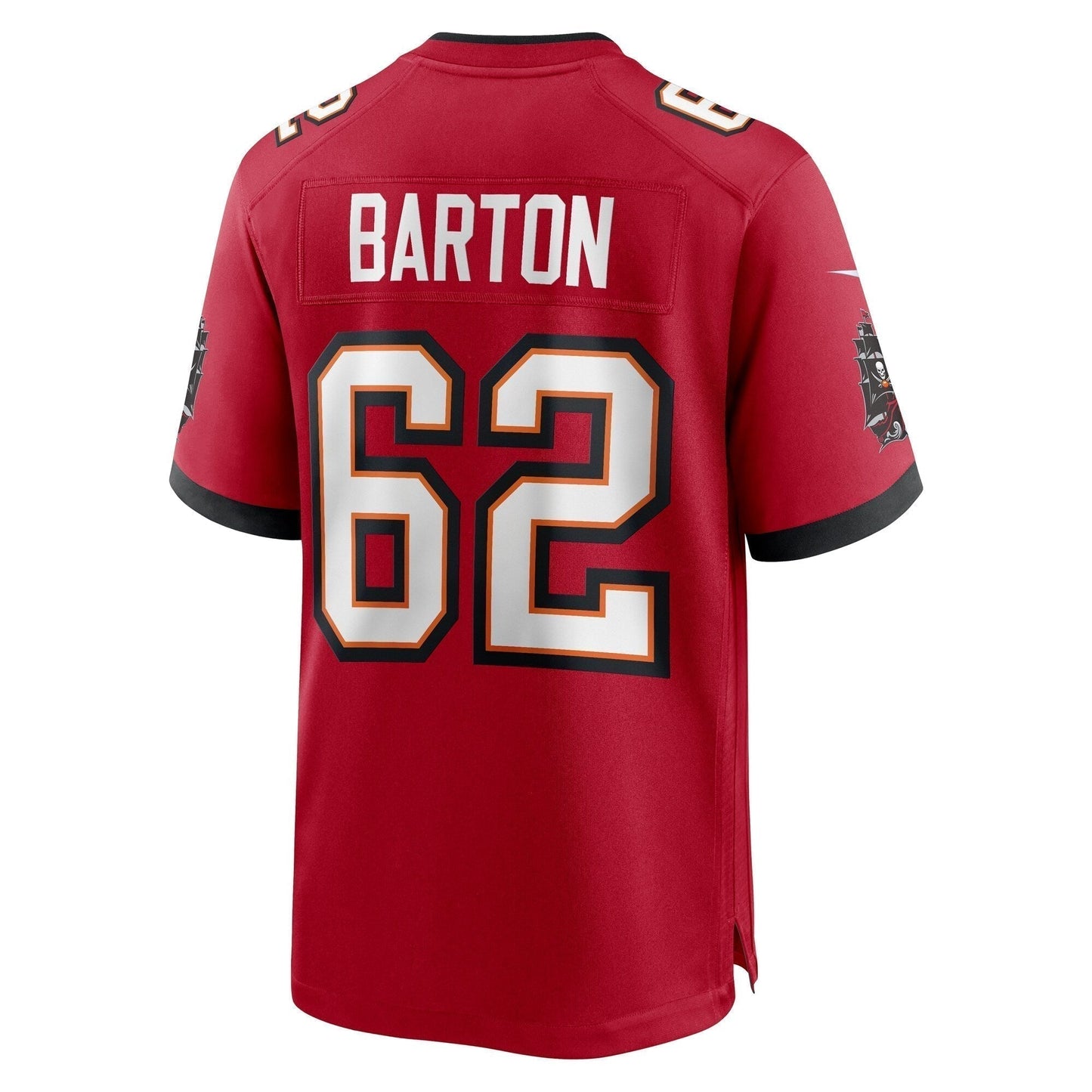 Graham Barton Tampa Bay Buccaneers 2024 NFL Draft First Round Pick Game Jersey - Red football jersey product view 3