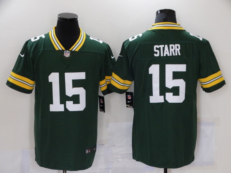 Men's Green Bay Packers Bart Starr #15 Green Game Jersey1 football jersey product view 1